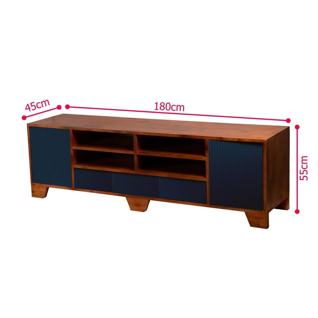 Rack Lines Azul 02 Portas 03 Gavetas 04 Nichos - 78027 -1-
